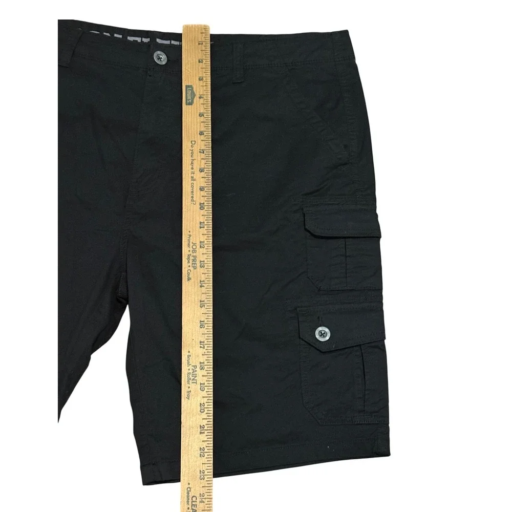Iron Flex Mens Black Cargo Shorts Sz 38 Multi Pocket Tactical Utility Summer‎ A6